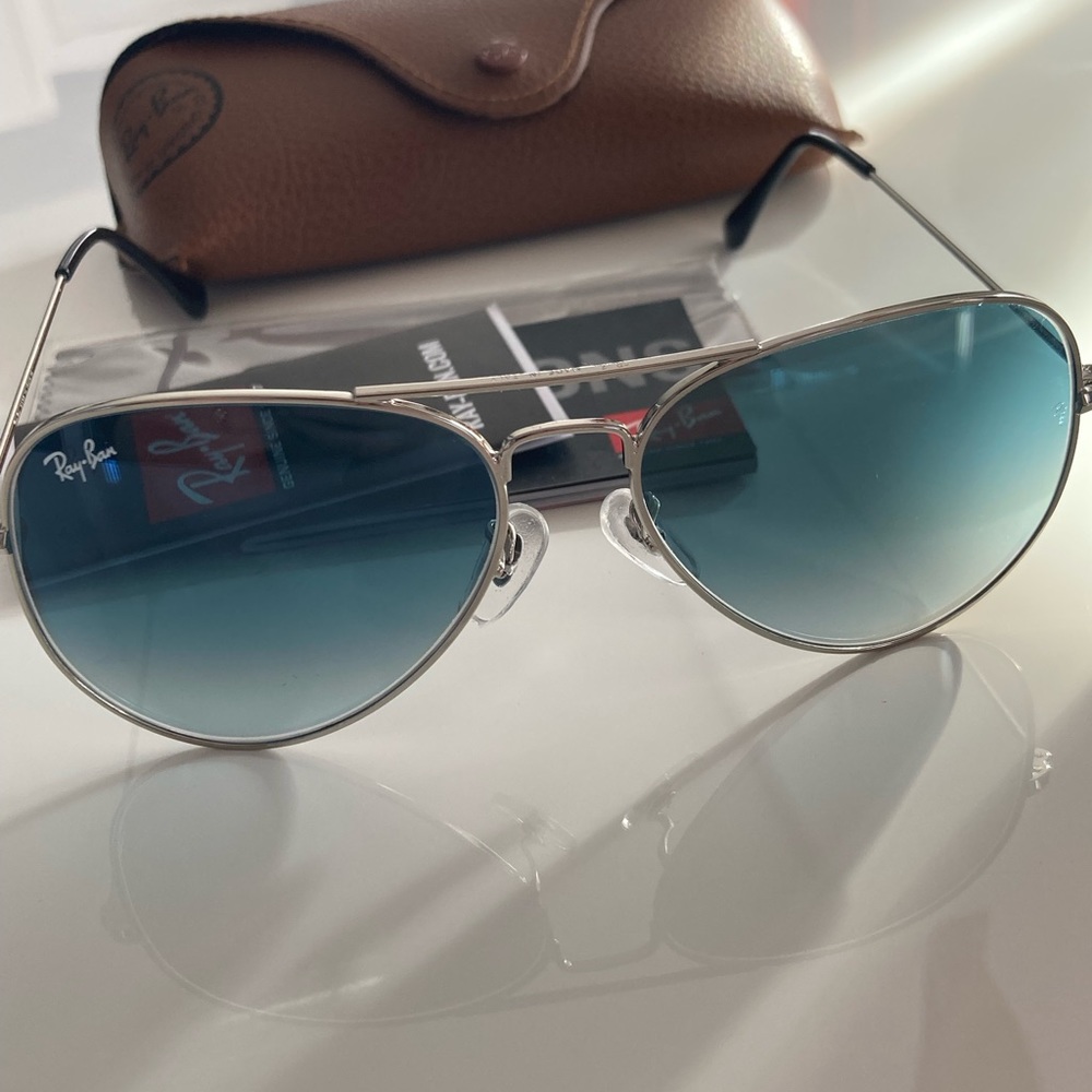 Ray Ban Aviators 3025 003/32 Silver Gradient Silver 58mm Lense